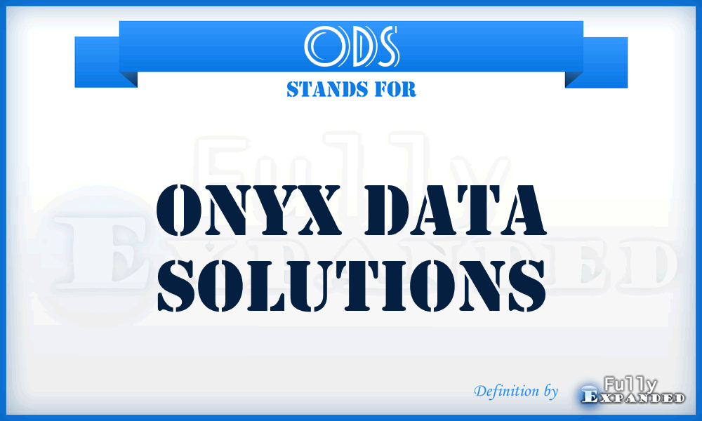 ODS - Onyx Data Solutions