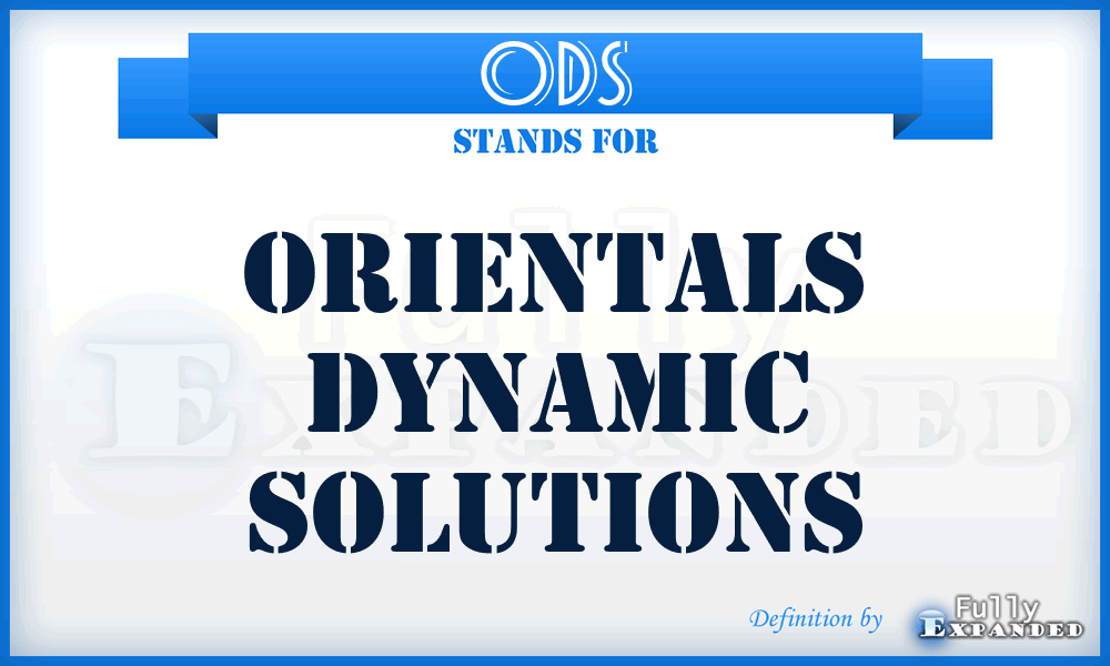 ODS - Orientals Dynamic Solutions