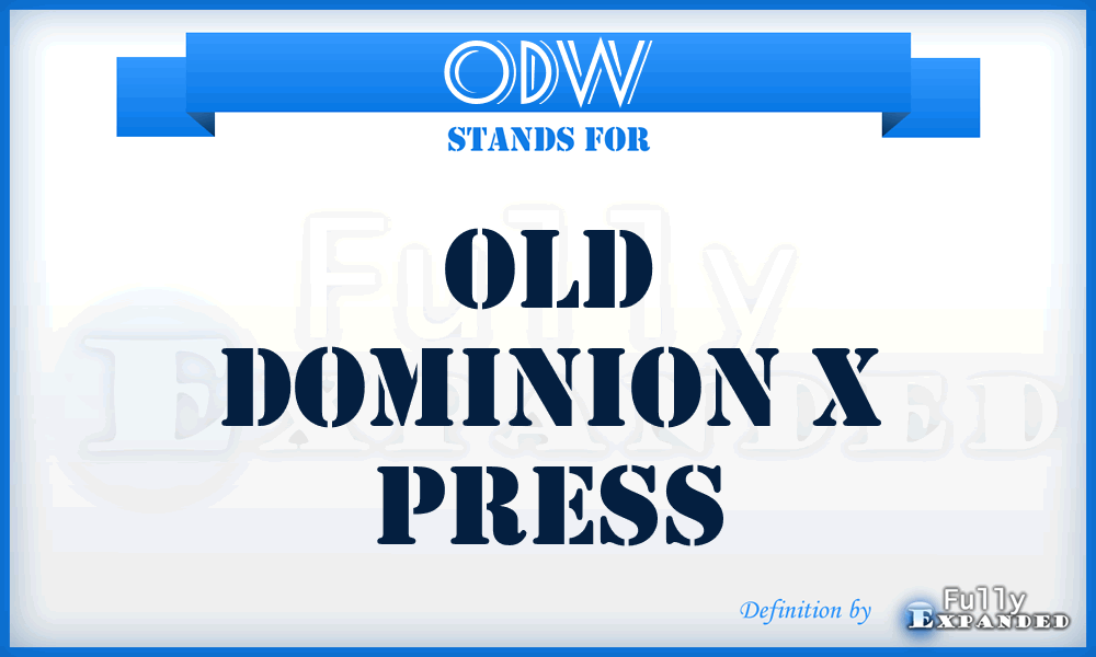 ODW - Old Dominion X Press