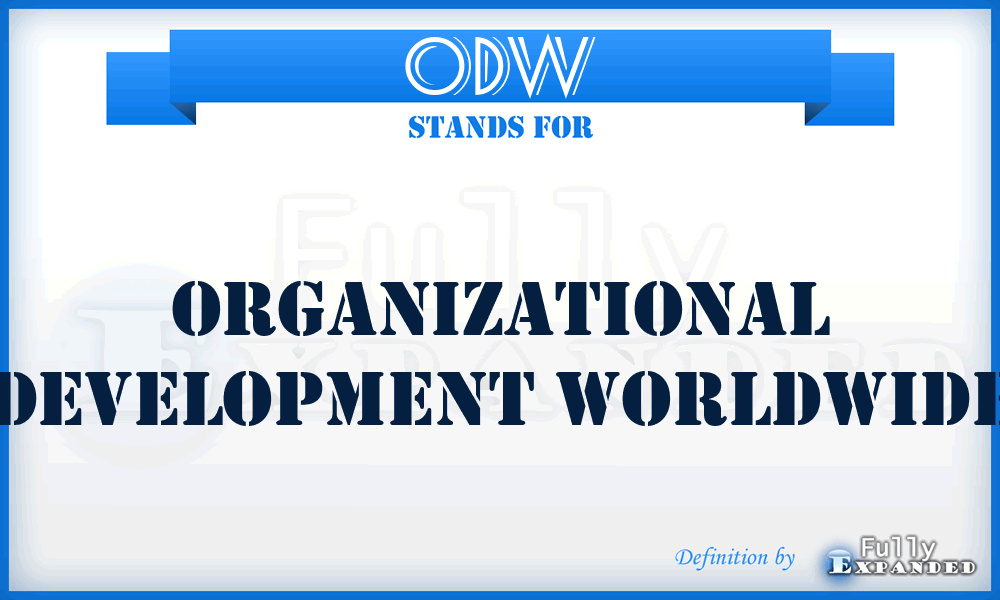 ODW - Organizational Development Worldwide