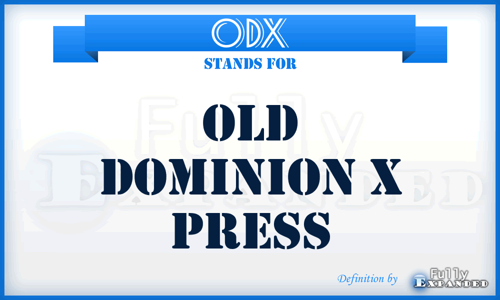 ODX - Old Dominion X Press