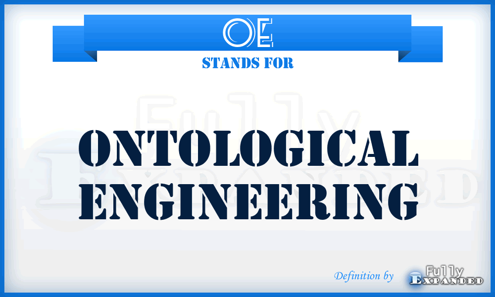 OE - Ontological Engineering