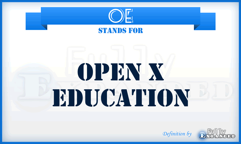 OE - Open x Education