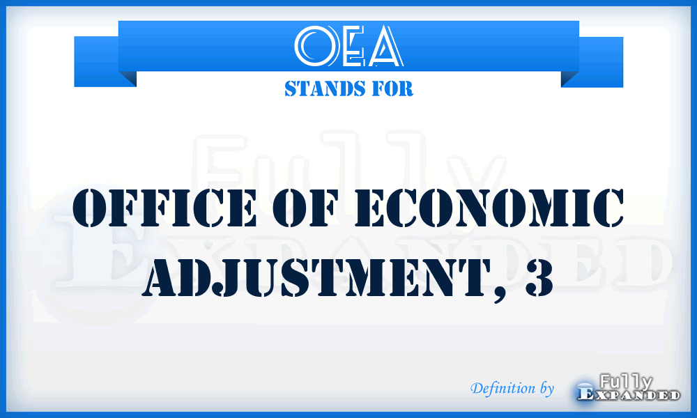 OEA - office of economic adjustment, 3