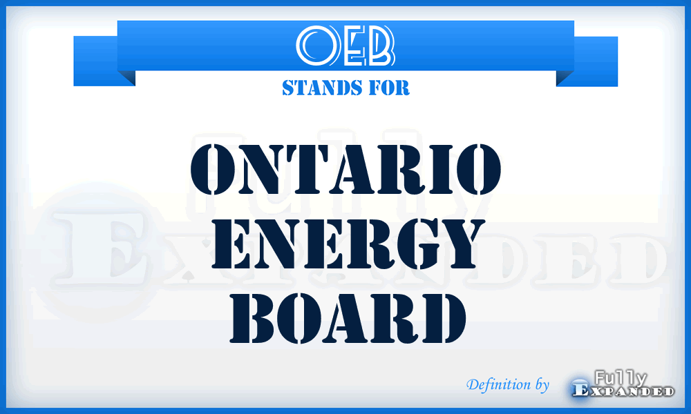 OEB - Ontario Energy Board