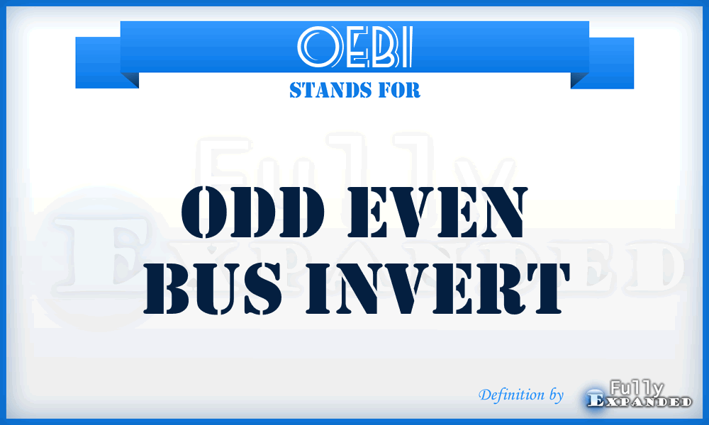 OEBI - odd even bus invert