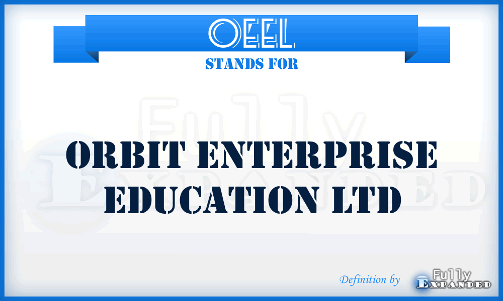 OEEL - Orbit Enterprise Education Ltd