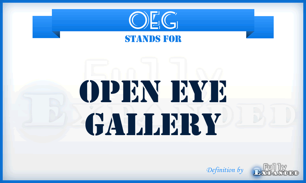 OEG - Open Eye Gallery