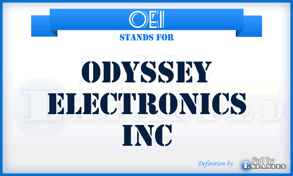 OEI - Odyssey Electronics Inc