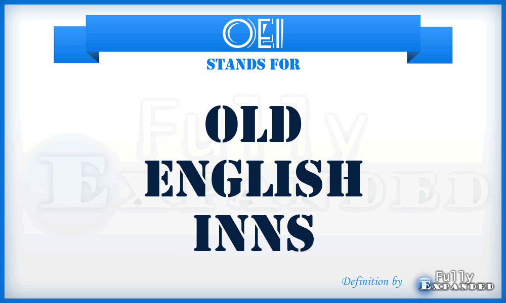 OEI - Old English Inns