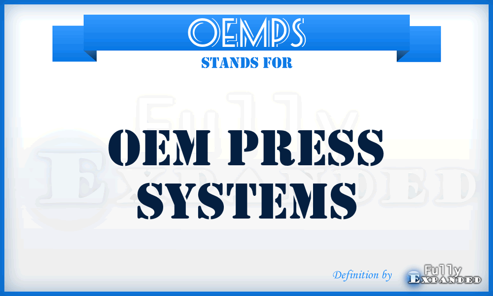 OEMPS - OEM Press Systems