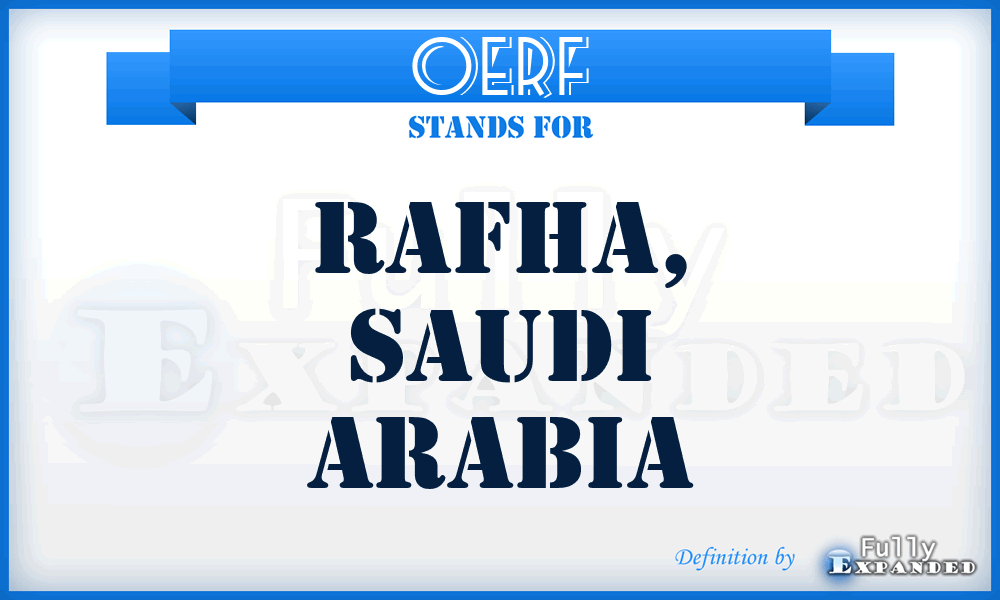 OERF - Rafha, Saudi Arabia