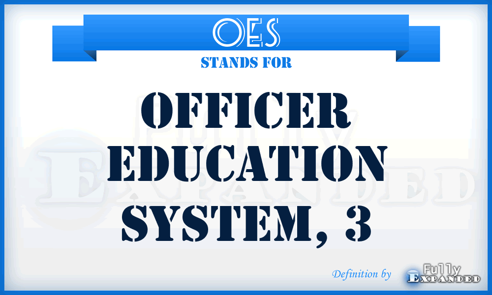 OES - Officer Education System, 3