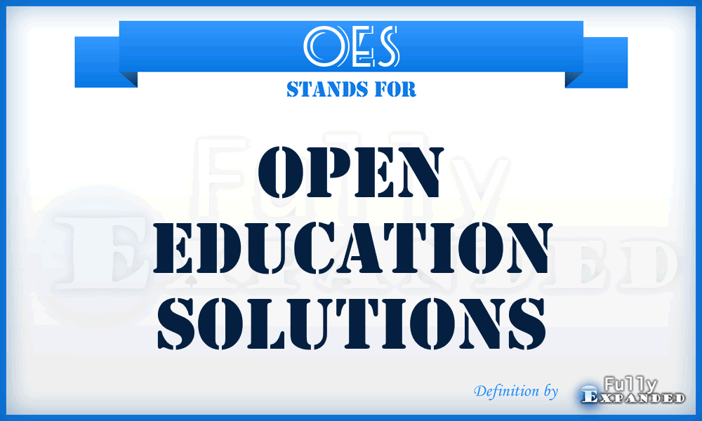 OES - Open Education Solutions