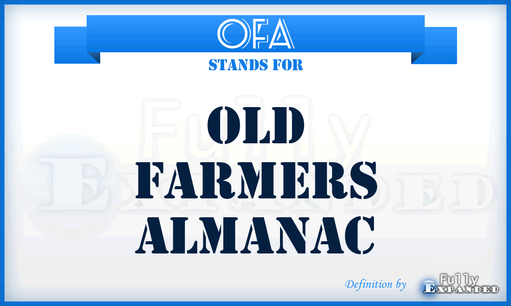 OFA - Old Farmers Almanac