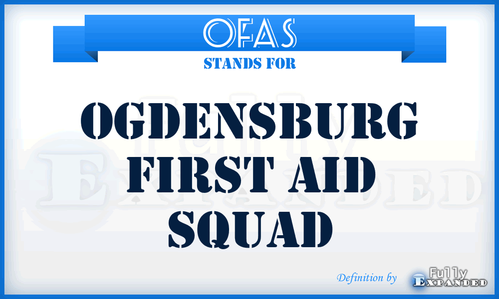 OFAS - Ogdensburg First Aid Squad