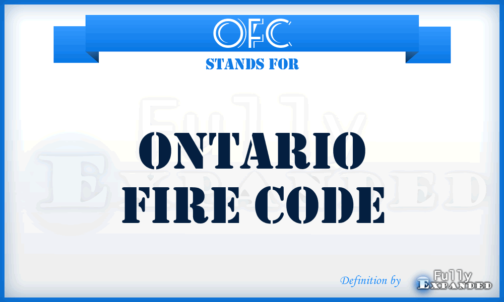 OFC - Ontario Fire Code