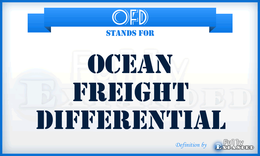 OFD - Ocean Freight Differential