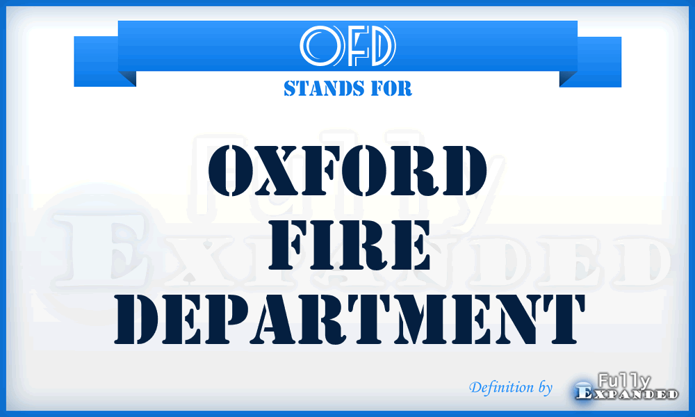 OFD - Oxford Fire Department