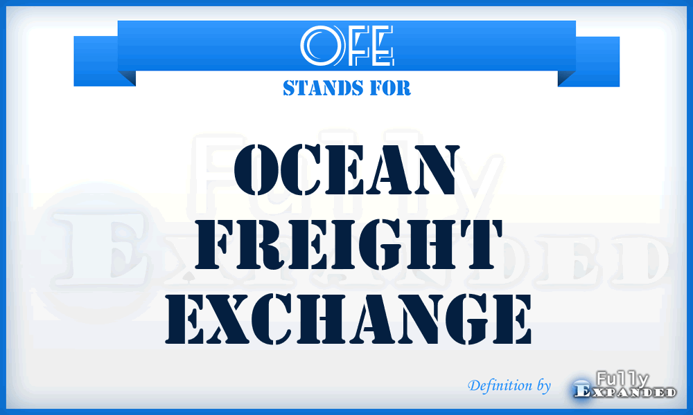 OFE - Ocean Freight Exchange