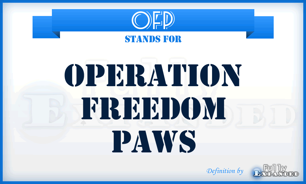 OFP - Operation Freedom Paws