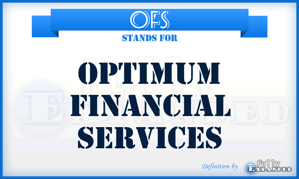 OFS - Optimum Financial Services