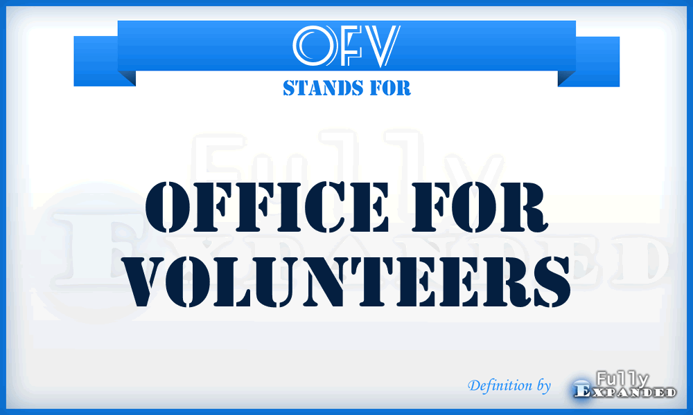 OFV - Office for Volunteers