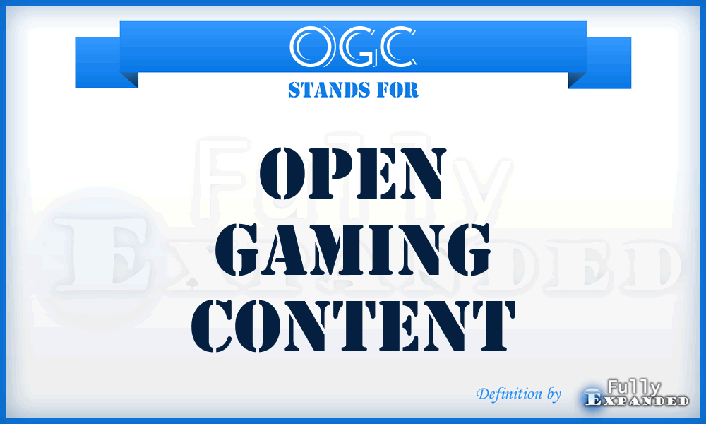 OGC - Open Gaming Content