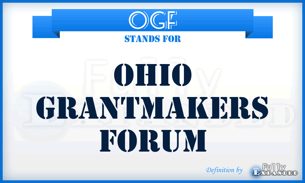 OGF - Ohio Grantmakers Forum