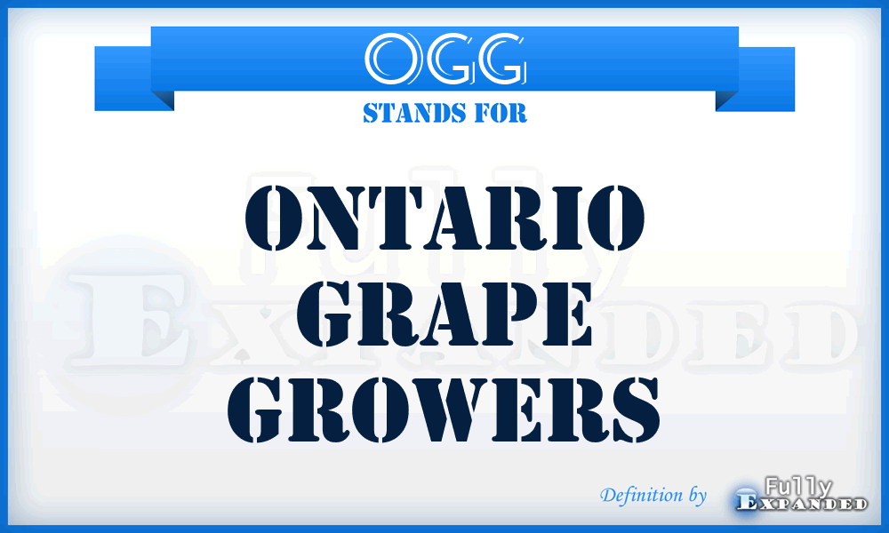 OGG - Ontario Grape Growers