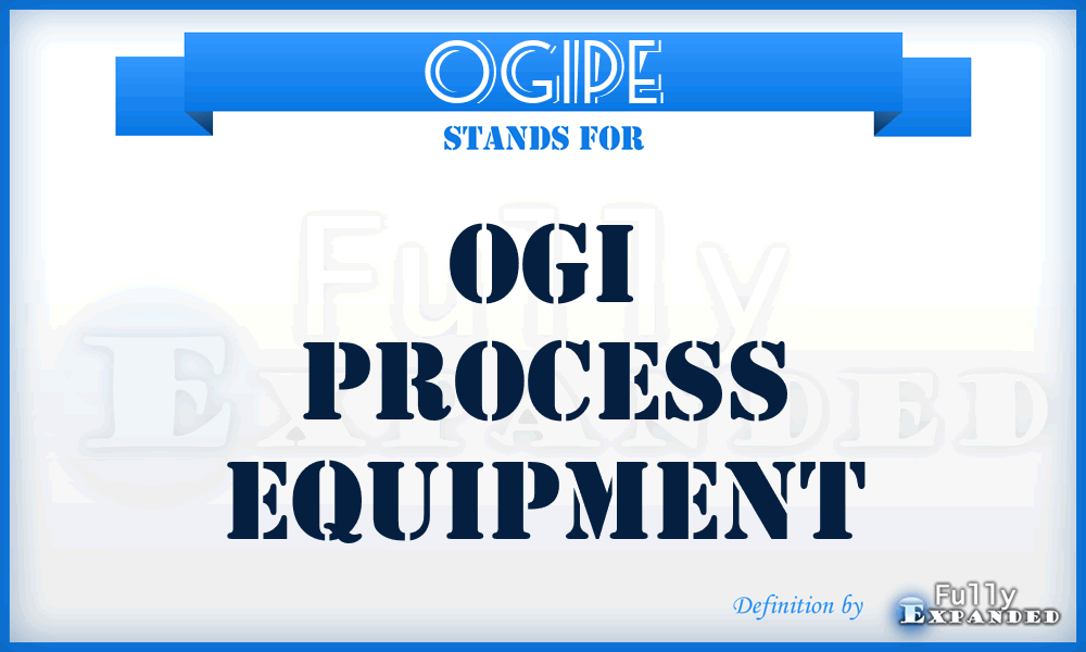 OGIPE - OGI Process Equipment