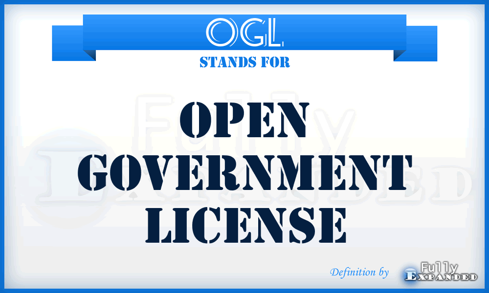 OGL - Open Government License