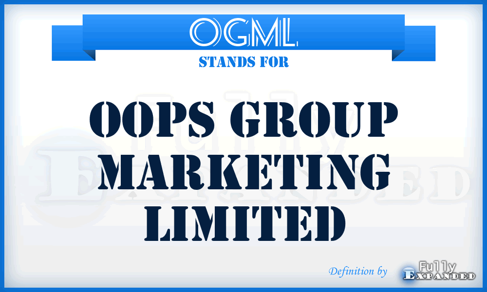 OGML - Oops Group Marketing Limited