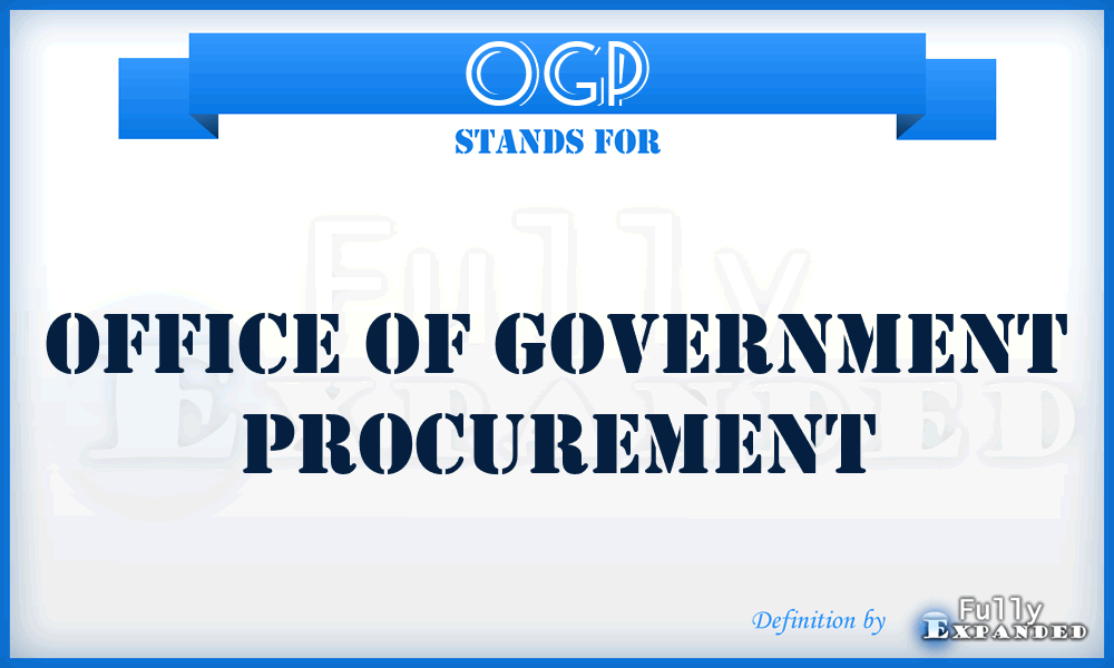 OGP - Office of Government Procurement