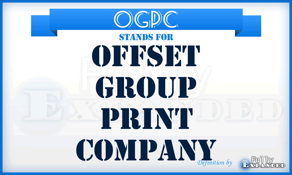 OGPC - Offset Group Print Company