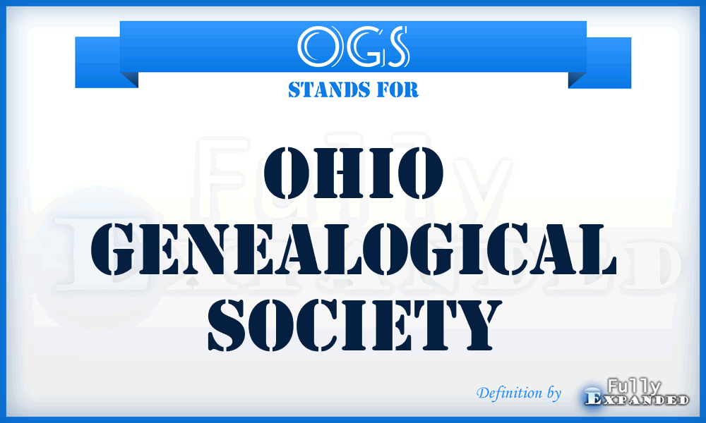 OGS - Ohio Genealogical Society