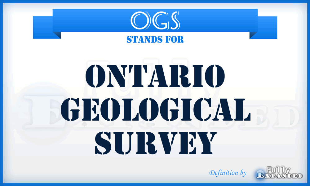 OGS - Ontario Geological Survey