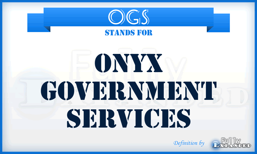 OGS - Onyx Government Services
