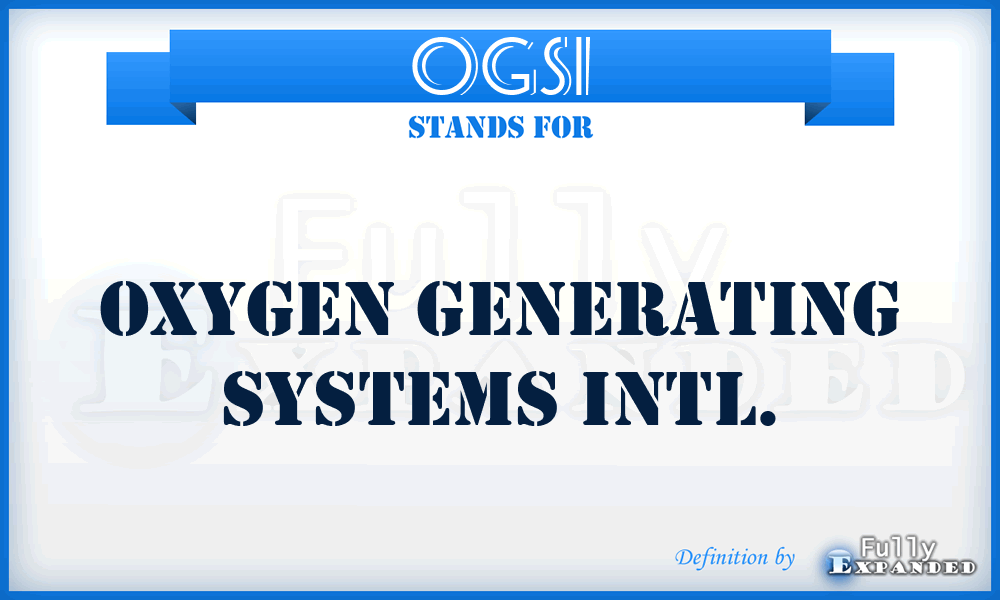 OGSI - Oxygen Generating Systems Intl.