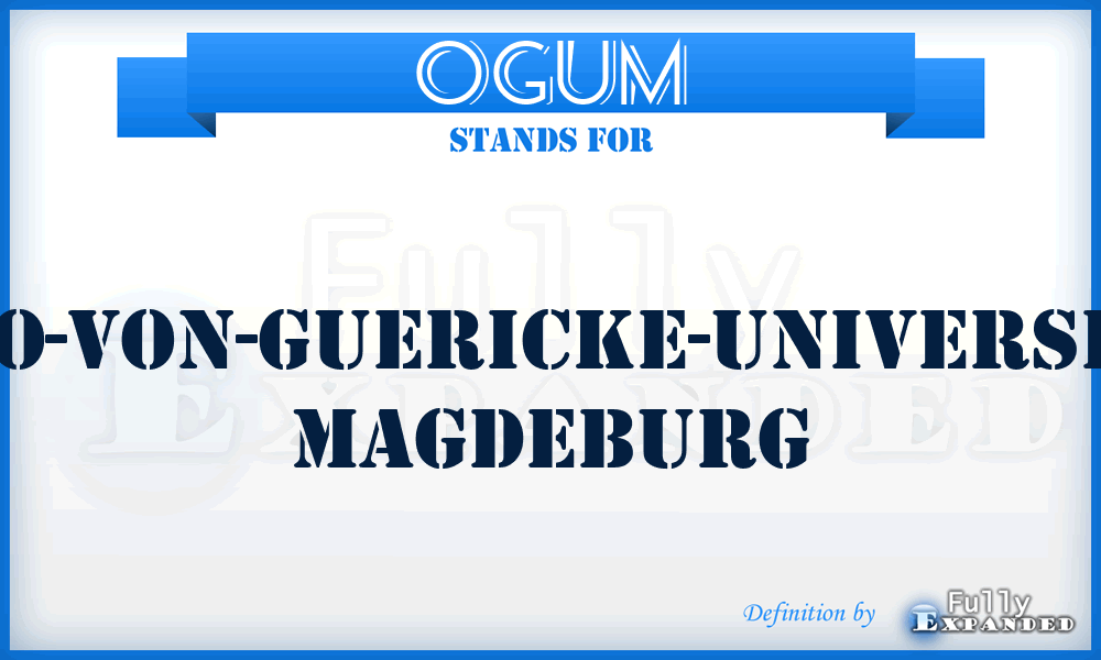 OGUM - Otto-von-Guericke-Universität Magdeburg