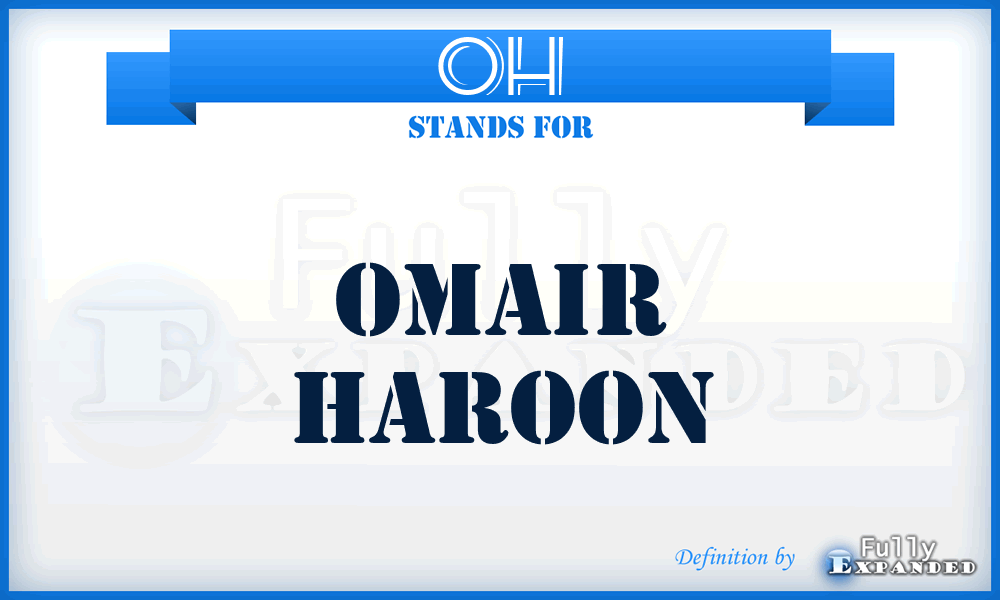 OH - Omair Haroon