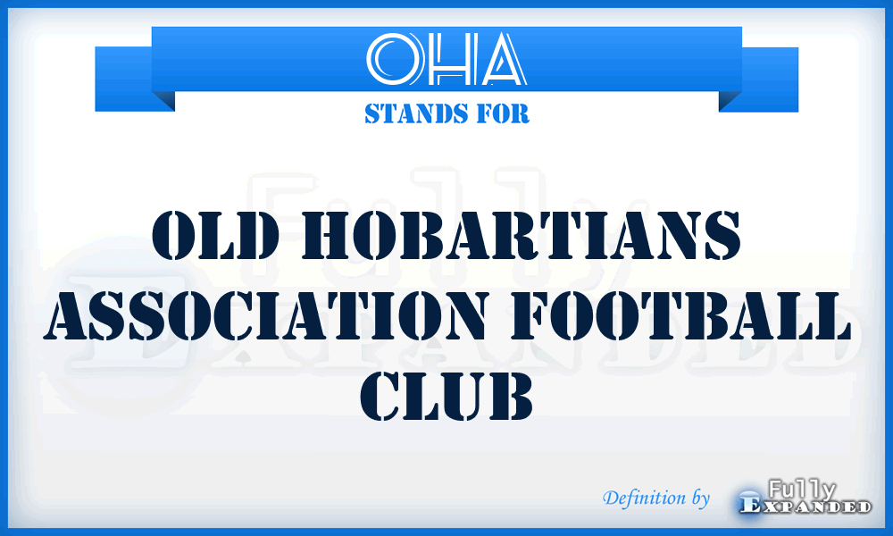 OHA - Old Hobartians Association football club