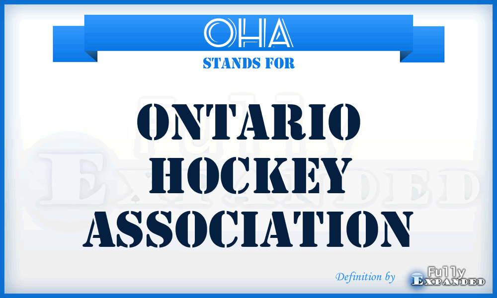 OHA - Ontario Hockey Association