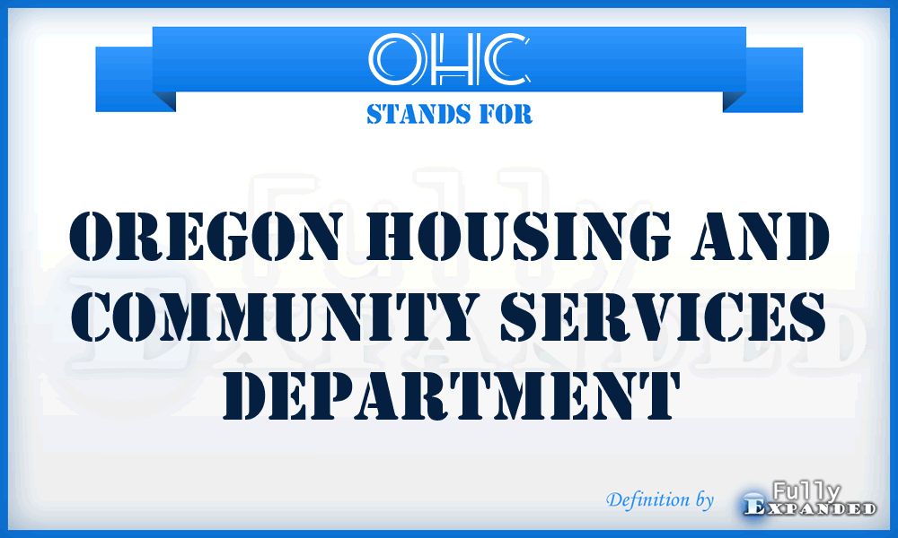 OHC - Oregon Housing and Community Services Department