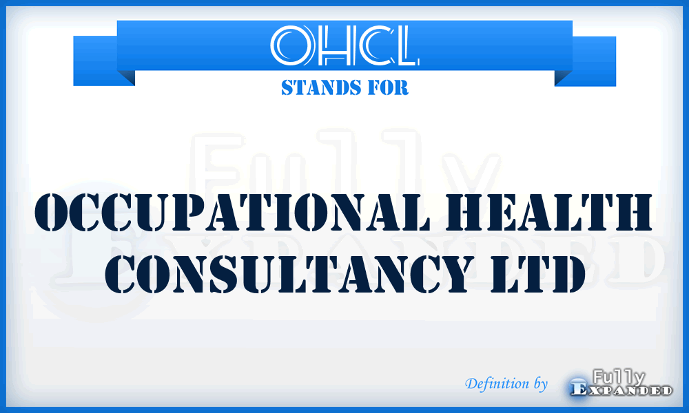 OHCL - Occupational Health Consultancy Ltd