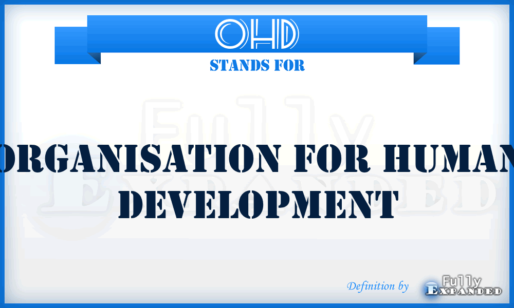 OHD - Organisation for Human Development