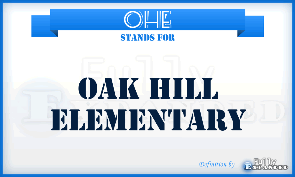 OHE - Oak Hill Elementary