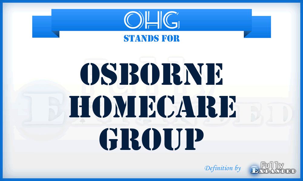 OHG - Osborne Homecare Group