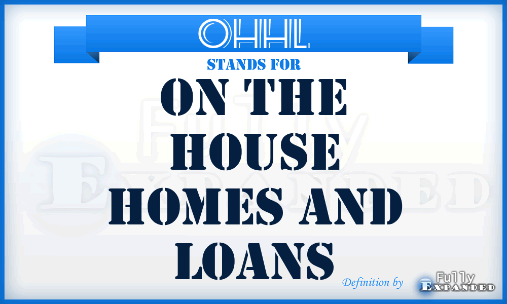 OHHL - On the House Homes and Loans