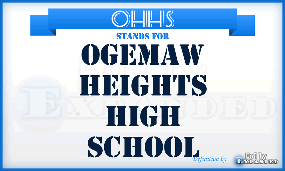 OHHS - Ogemaw Heights High School